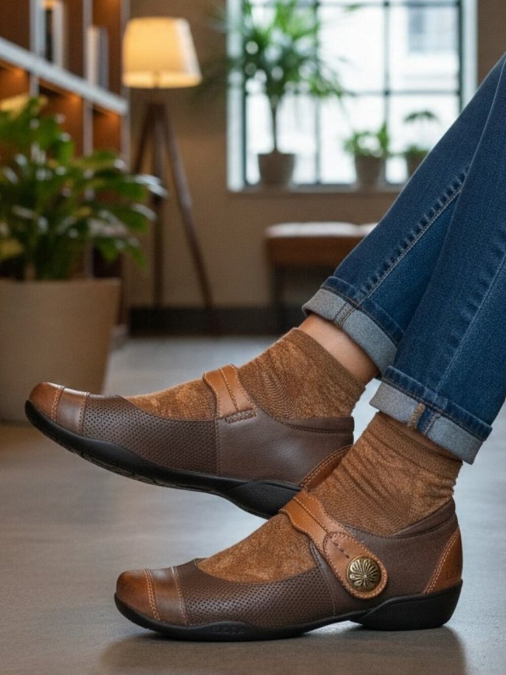 Taos "Bravo" Mary Jane Leather Flats